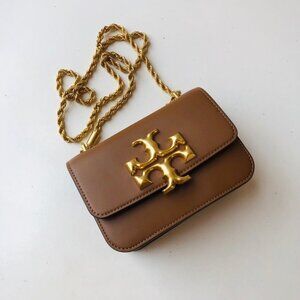 Tory Burch Brown Crossbody Bag with Gold Accents